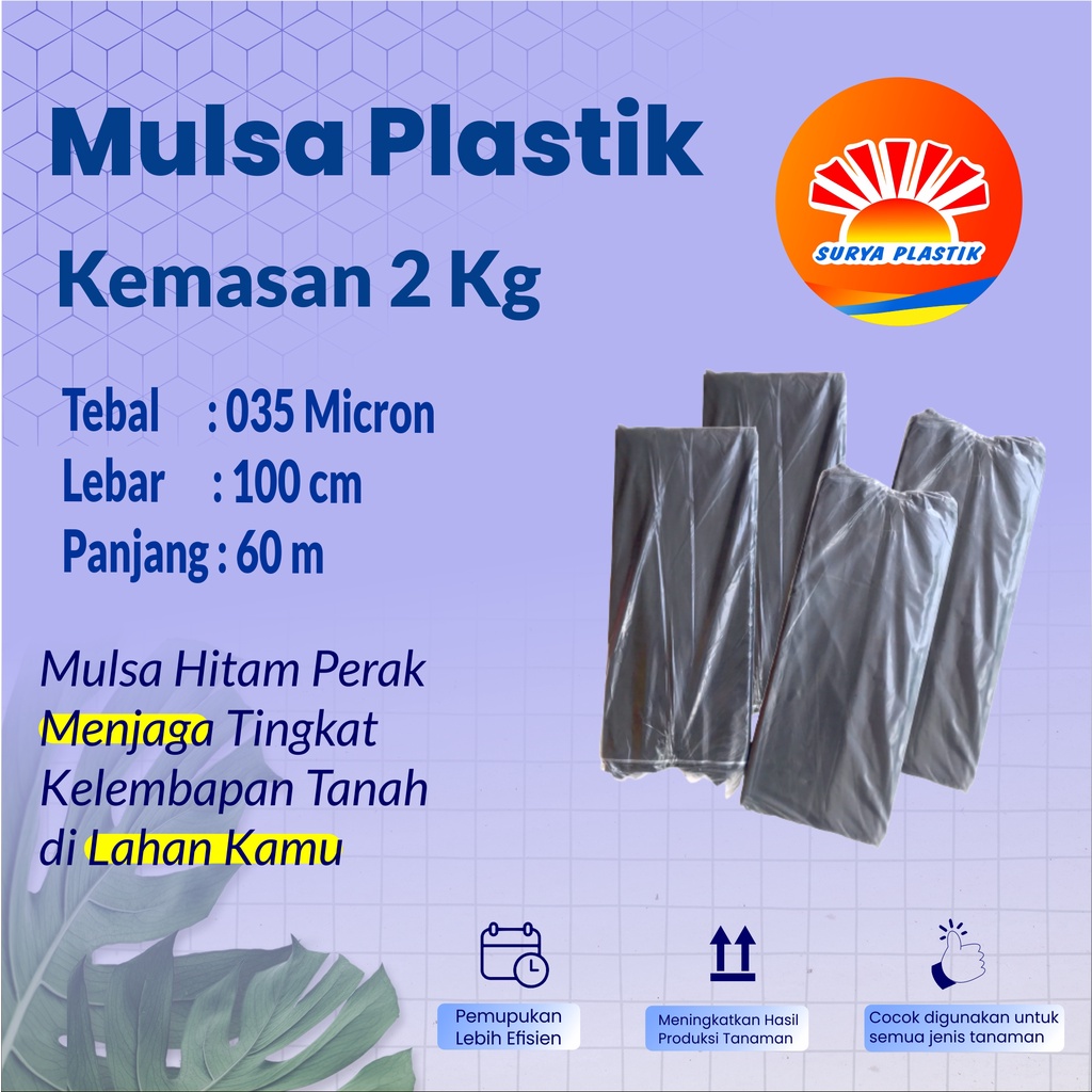 Jual Plastik Mulsa Hitam Perak 035 Lebar 100 Cm Kemasan 2kg | Shopee ...