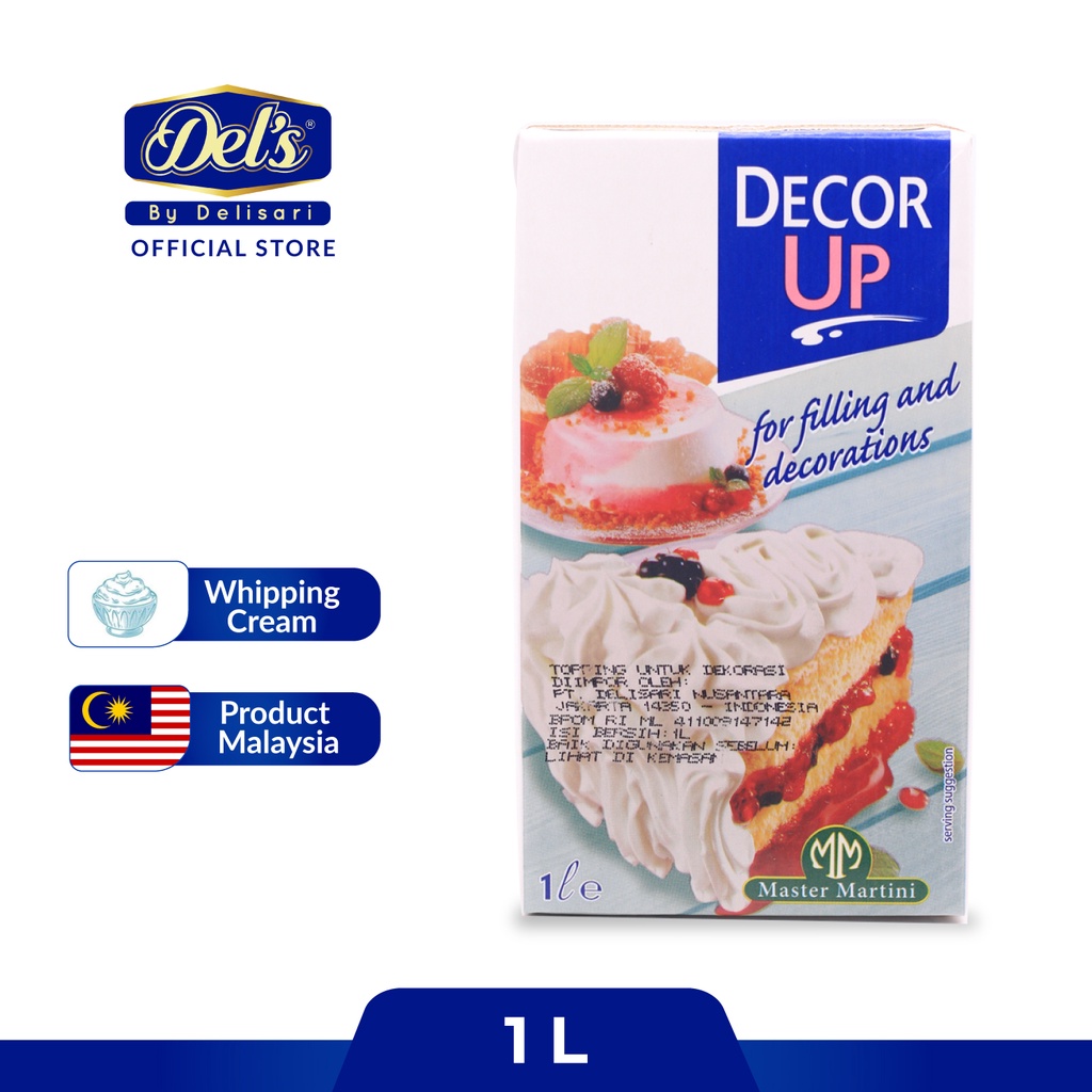 Jual Decor Up - Whipping Cream / UHT Cream Non Dairy - 1L | Shopee ...