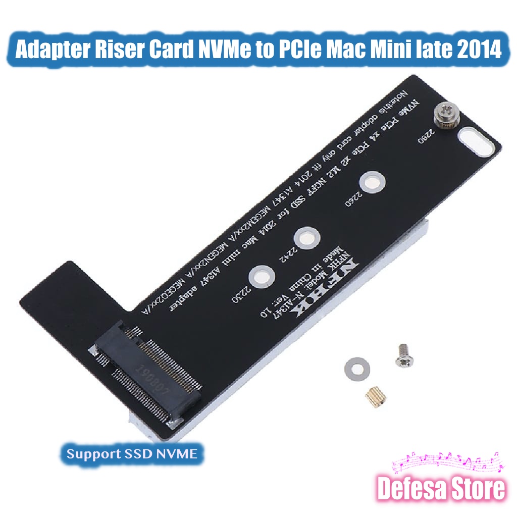 Jual Adapter Riser Card NVMe to PCIe Mac Mini A1347 late 2014 | Shopee ...