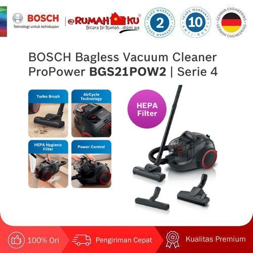 Jual Vacuum Bosch ProPower BGS21POW2 Seri 4 Black Baggles Vacuum ...