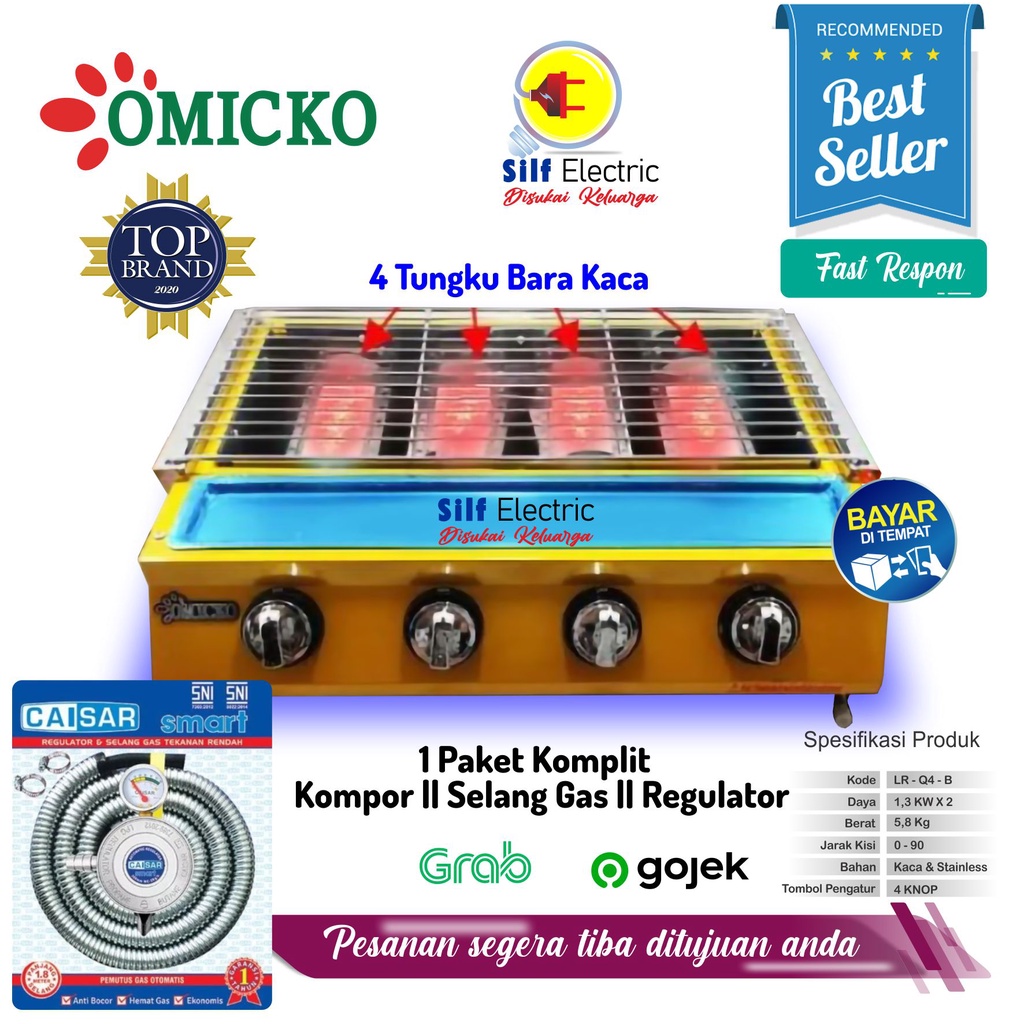 Jual Kompor Sosis Bakar Omicko Sate Bakar Tungku Bbq Grill Paket