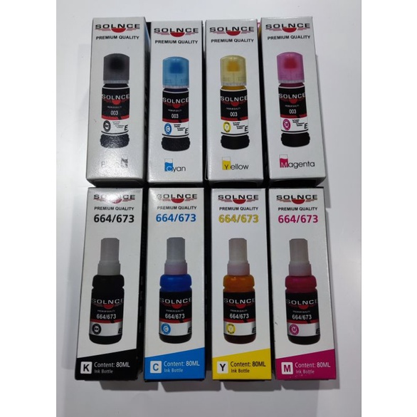 Jual TINTA PRINTER SOLNCE 664 & 003 UNIVERSAL | Shopee Indonesia