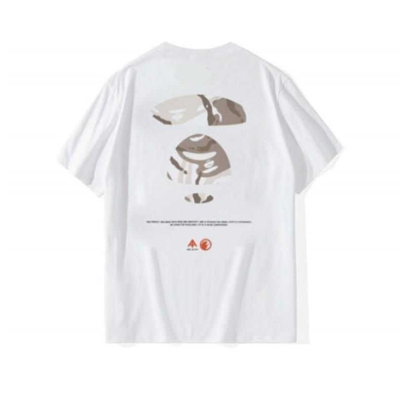 AAPE' APUNVS APES AND PLANET T-Shirt Bape Mirror Baju Kaos Unisex Jepang
