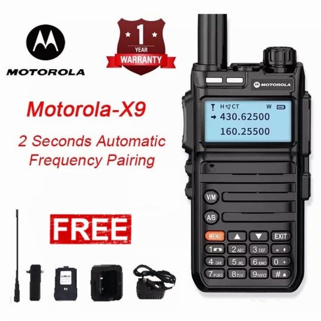 Jual HT Motorola X9 Handy Talky Walky Talky 15 Watt Mikrofon Genggam