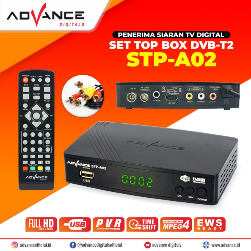 Jual Set top box / receiver tv digital Advance Shopee Indonesia