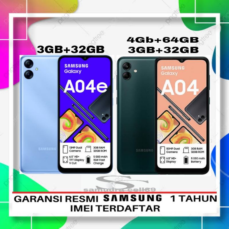 Jual SAMSUNG GALAXY A04E 3/32GB | 3/64GB | A04 /4/64GB GARANSI RESMI ...