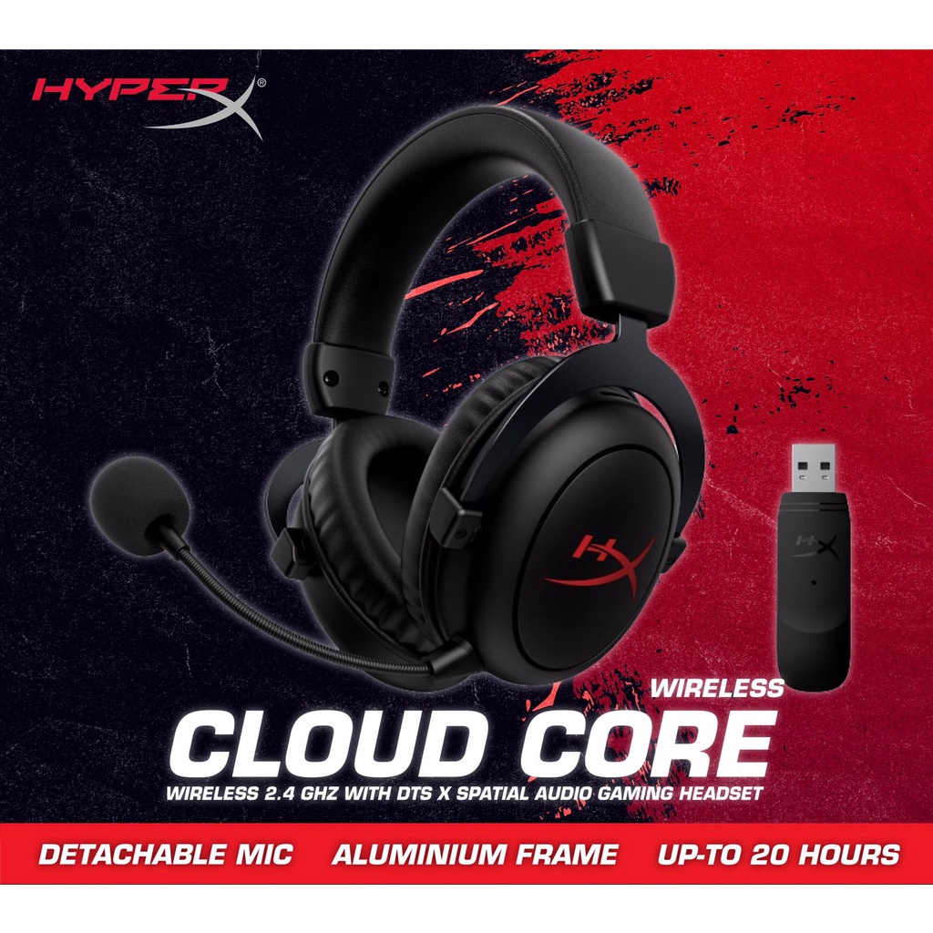 Jual HYPERX CLOUD CORE WIRELESS GAMING HEADSET | Shopee Indonesia