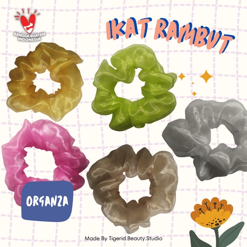 Jual SCRUNCHIE TRANSPARAN JEPANG KOREA IKAT RAMBUT (FREE GIFT) | Shopee