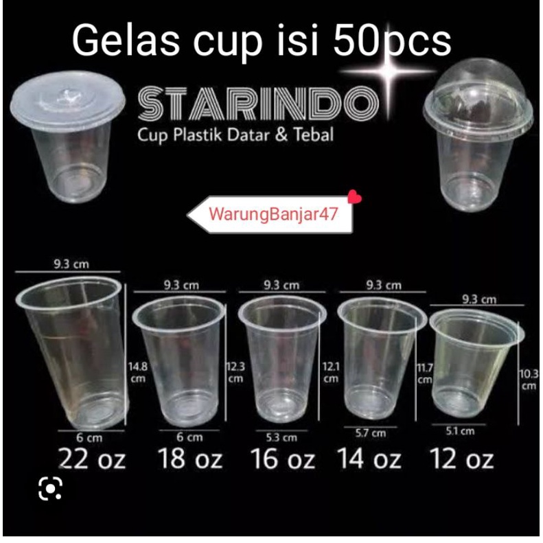 Jual Gelas Cup Starindo Isi 50pcs Gelas Plastik Gelas Starindo Gelas Cup Gelas Popice Gelas Jus 8343