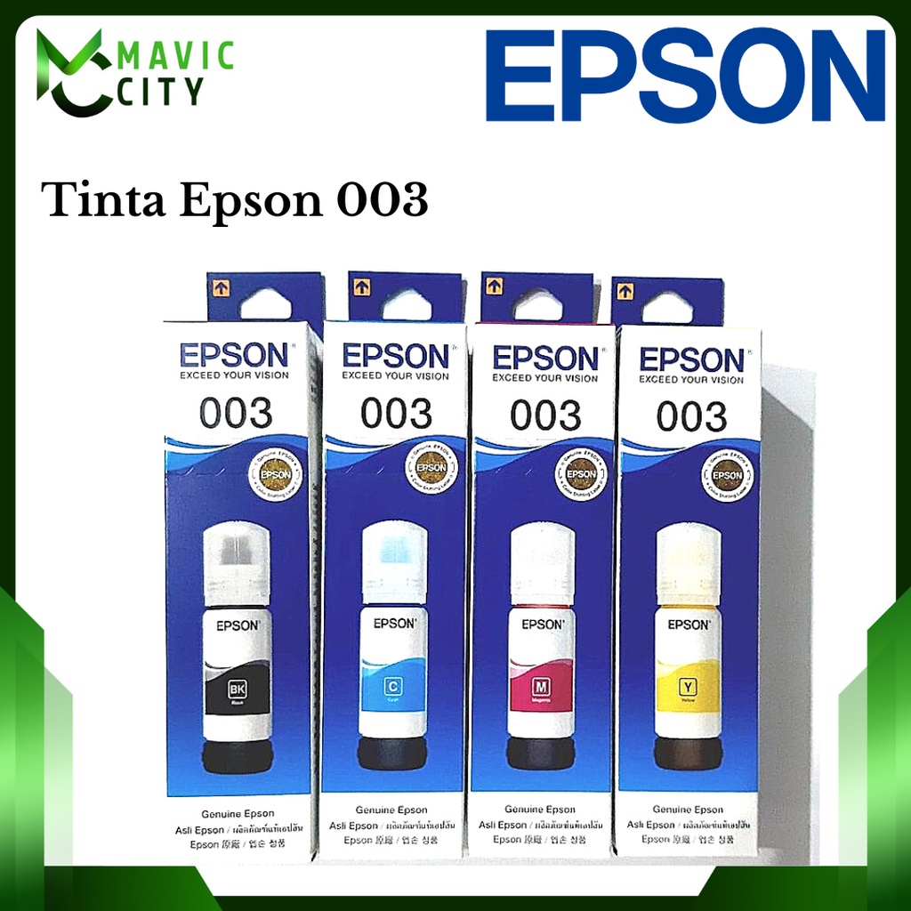 Jual Tinta Epson 003 Black Cyan Magenta Yellow Printer L1110 L3110 L3150 Shopee Indonesia