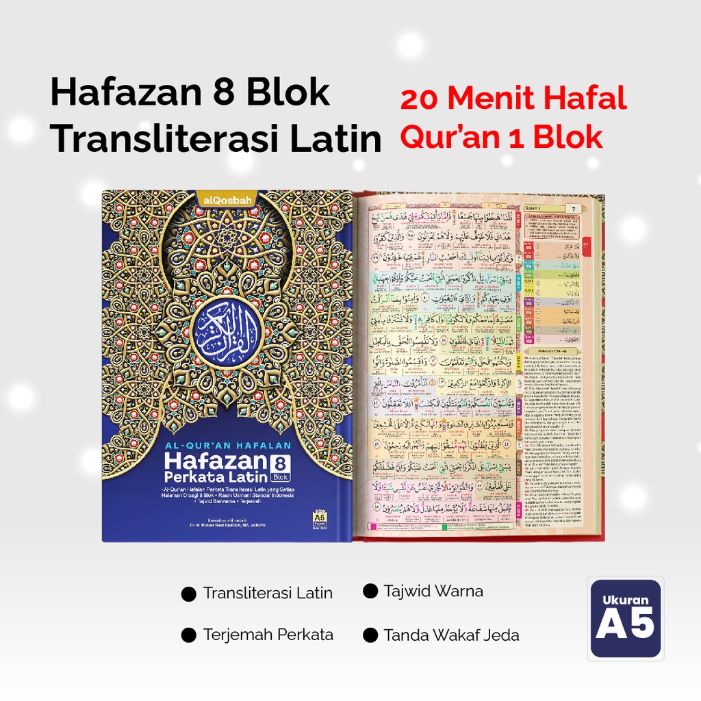 Jual Al Quran Hafazan 8 Blok Transliterasi Latin A5 | Shopee Indonesia