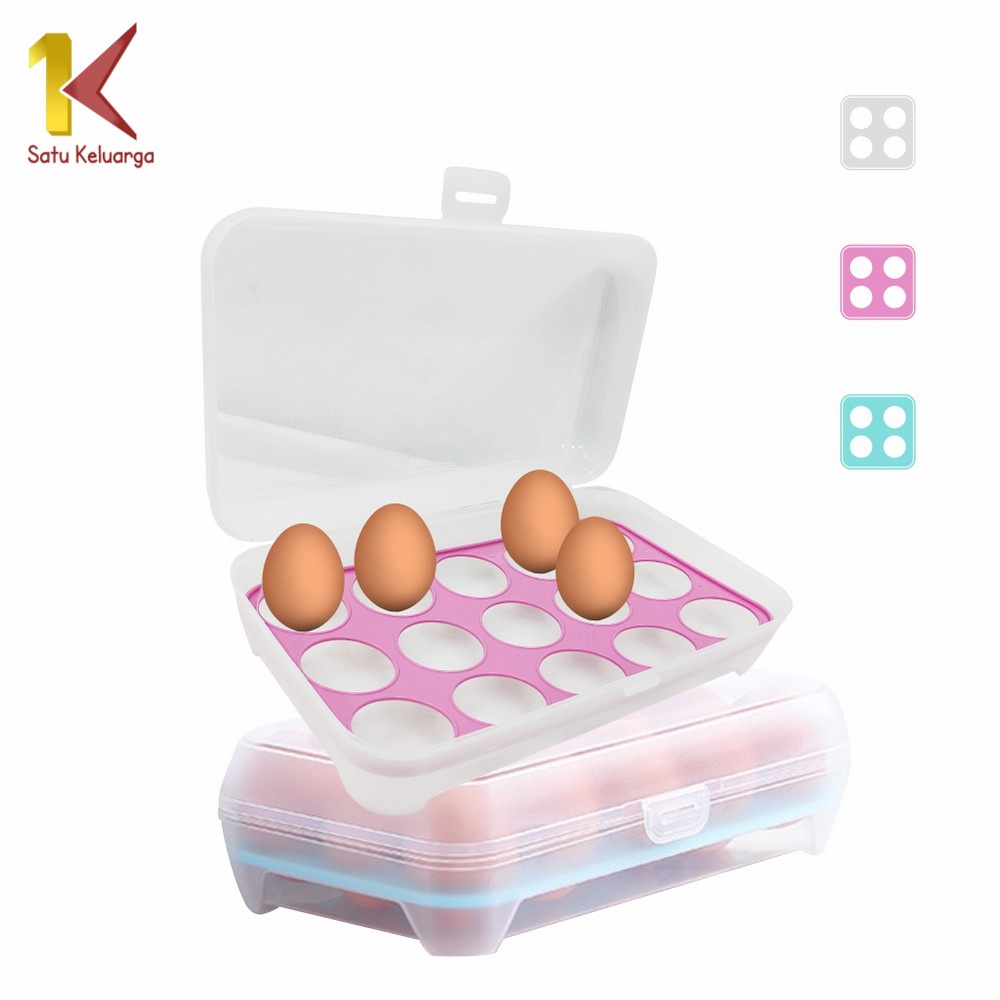 Jual Satu Keluarga Kotak Tempat Rak Susun Penyimpanan Telur 15 Lubang ...