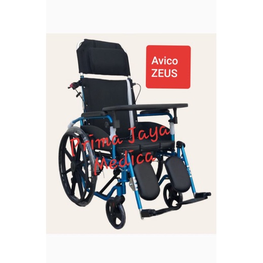 Jual Kursi Roda Avico Zeus 5 in 1 Rangka Aluminium Commode Rebahan ...