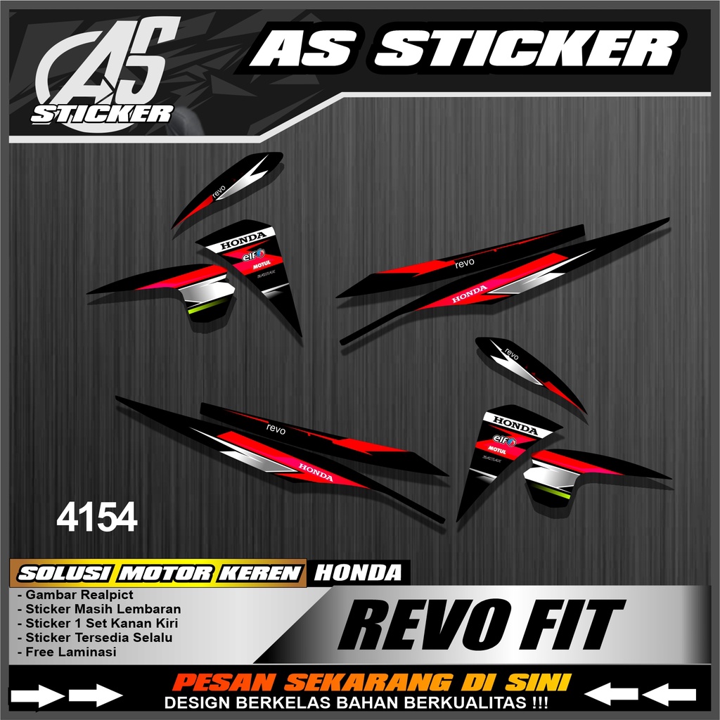 Jual 4154a Sticker Striping Revo Fi New Lis variasi Racing - Stiker ...