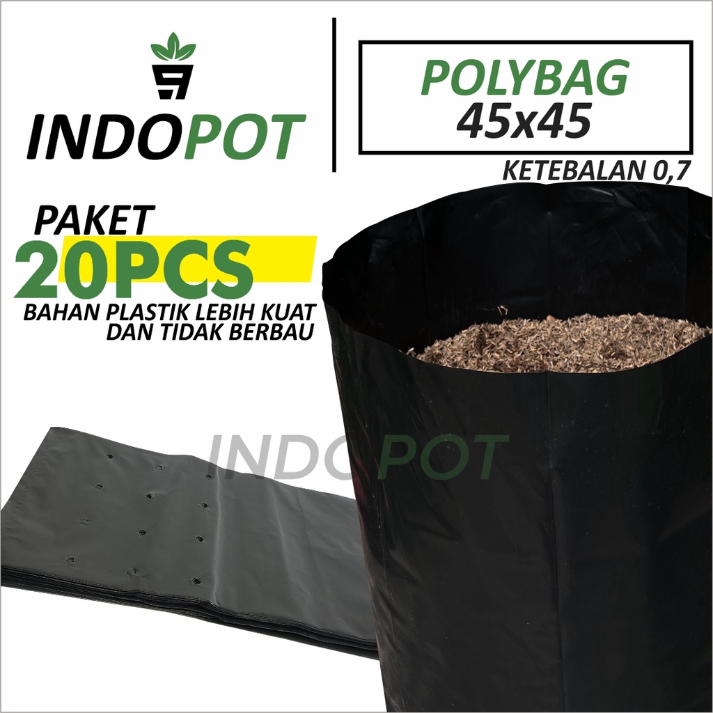 Jual (20pcs) Paket Polybag Jumbo Ukuran 45x45 Ketebalan 0,7mm Cap Mawar ...