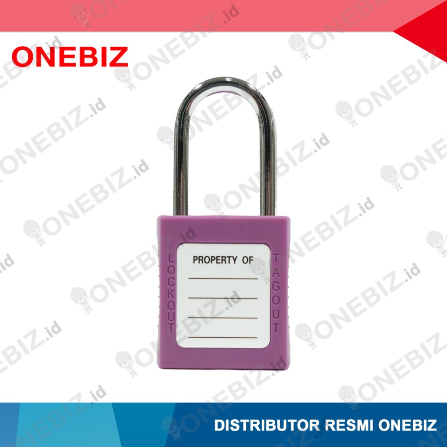 Jual Loto safety padlock thermoplastic Purple 38 mm lockout tagout-Ungu ...