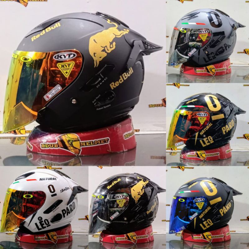 Jual Helm kyt galaxy slide flat R black doff/hitam dof paket ganteng