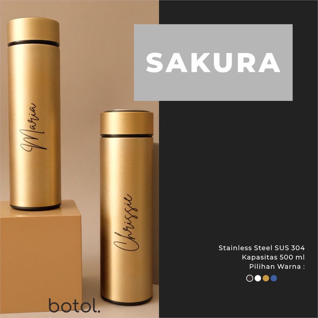 Jual Botolbydot Botol Minum Sakura 500 Ml Termos Air Panas Sakura 500 Ml Tumbler Botol Minum 8962