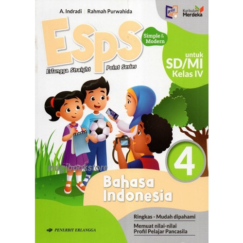 Jual Esps Bahasa Indonesia Kurikulum Merdeka Kelas 4 Erlangga | Shopee ...