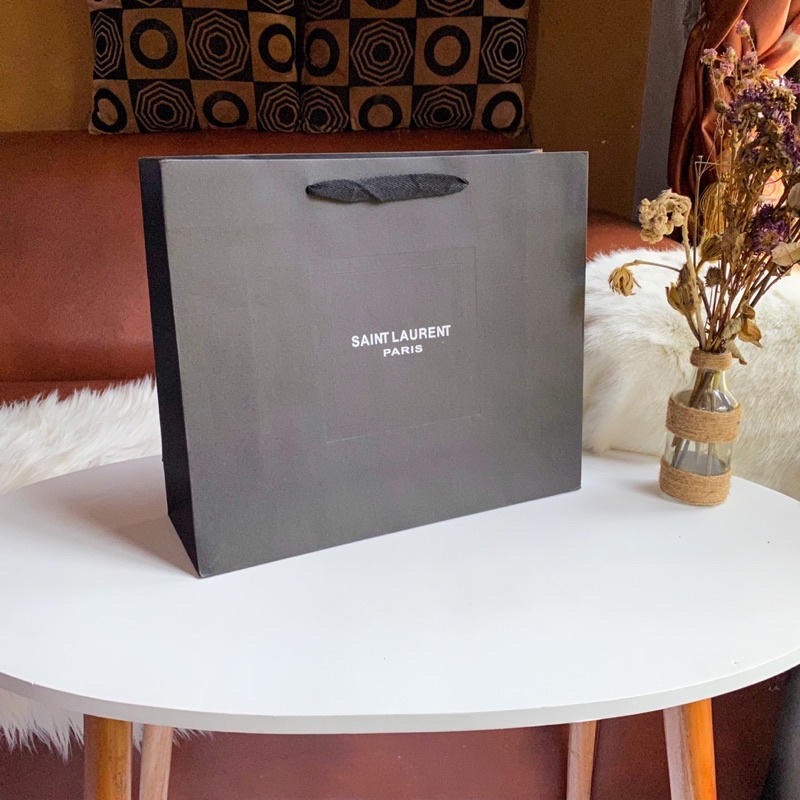 Jual Paper Bag YSL HQ Hitam Pembungkus Kado Tas Brand YvesSaintLaurent ...