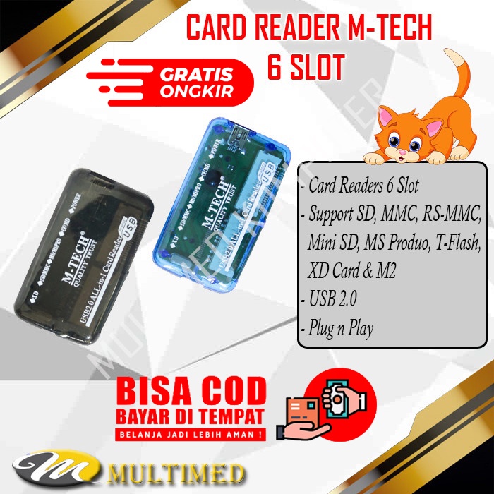 Jual Cardreader / Card Reader 6 Slot All In One M-Tech | Shopee Indonesia