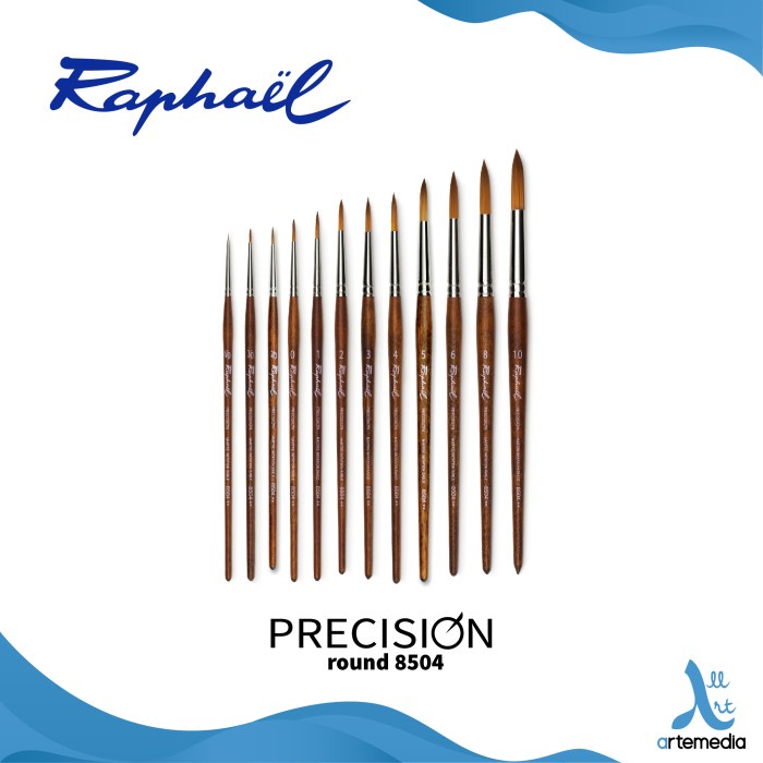 Jual Kulu Kuas Lukis Raphael 8504 Round Precision Synthetic Brush Short ...