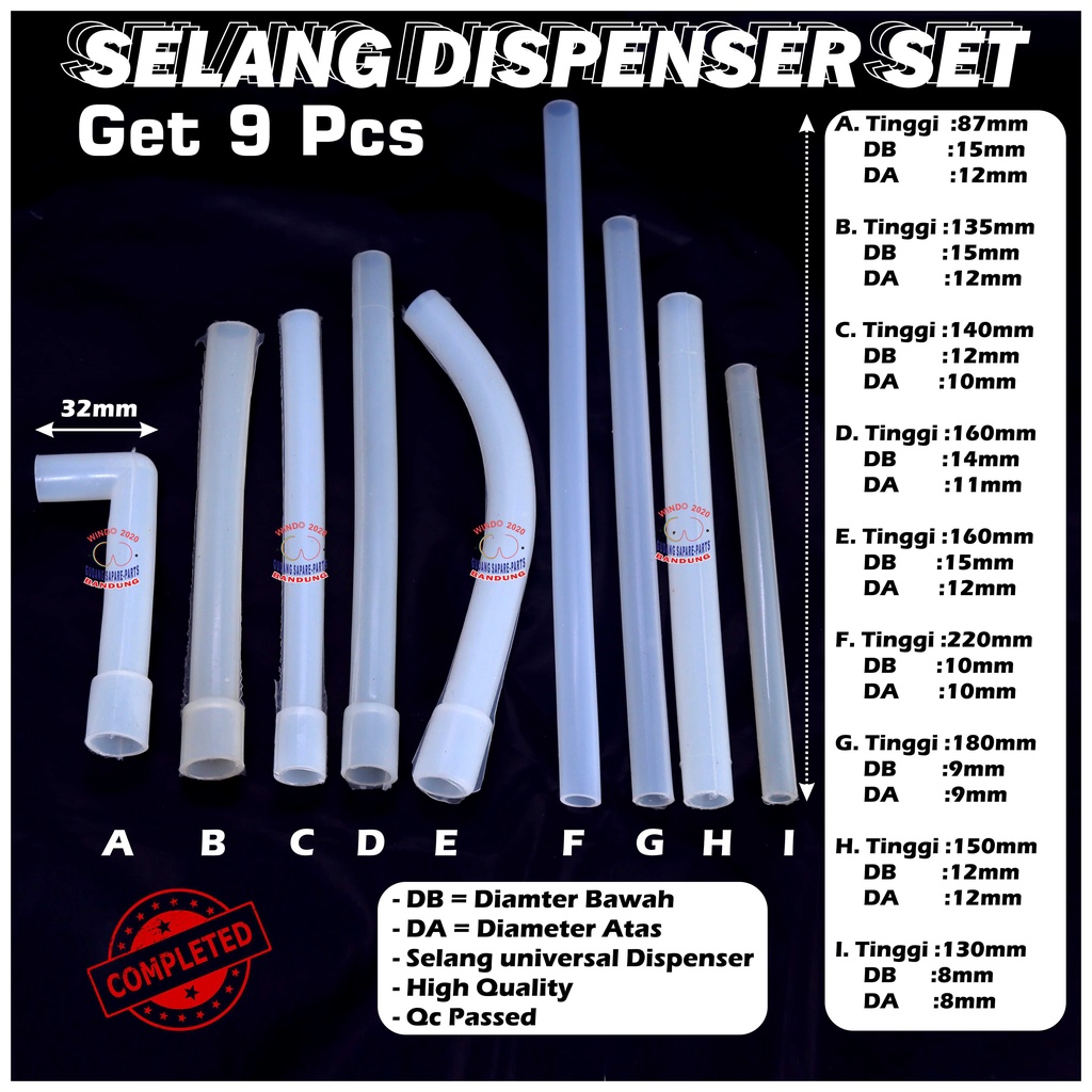 Jual Selang Dispenser Universal Set Selang Air Panas Dispenser