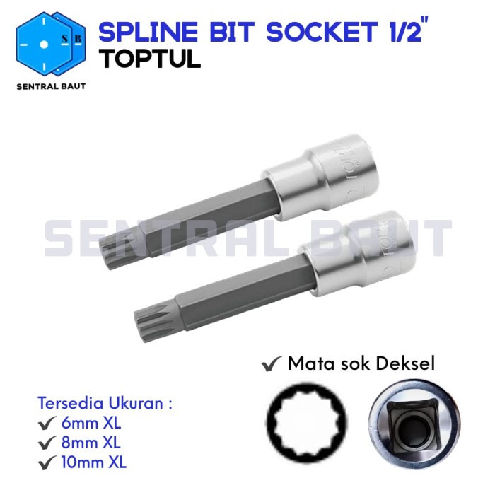 Jual SENTRAL BAUT || Spline Bit Socket 1/2