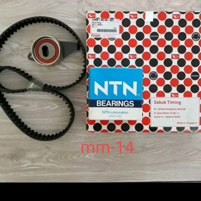 Jual timing belt set plus tensioner daihatsu xenia 1000cc harga 1set