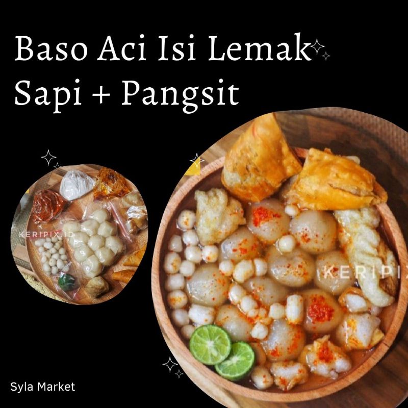 Jual Baso Aci Isi Lemak Sapi Pangsit Baso Aci Bakso Jajanan Viral