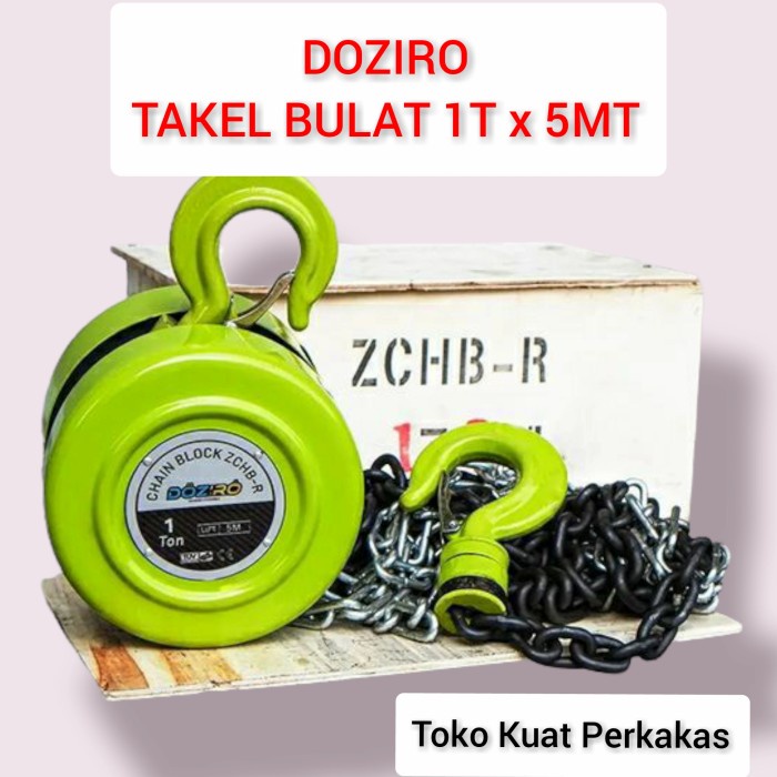 Jual Chg Chain Hoist Doziro Takel Rantai Bulat Chain Block 1 Ton X 5 ...