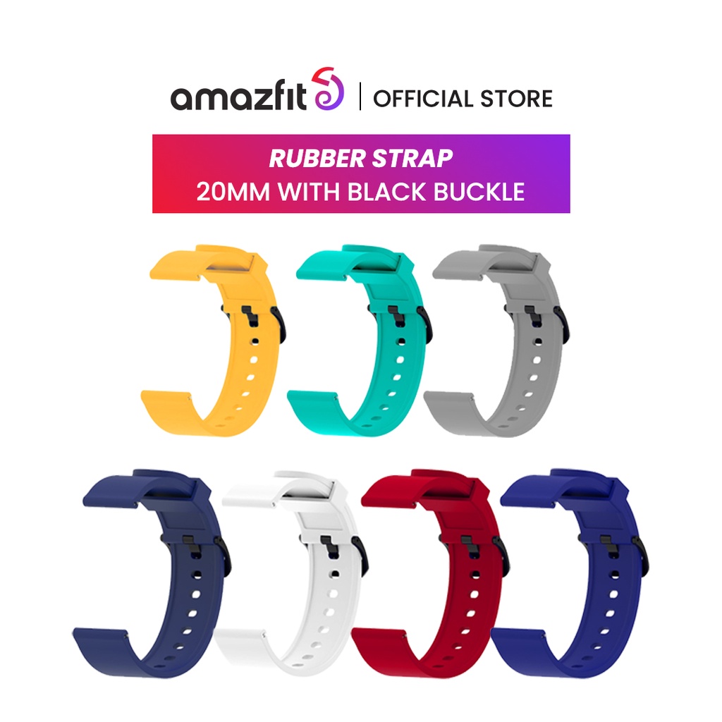 Jual Rubber Strap 20mm with Black Buckle for Smartwatch Amazfit