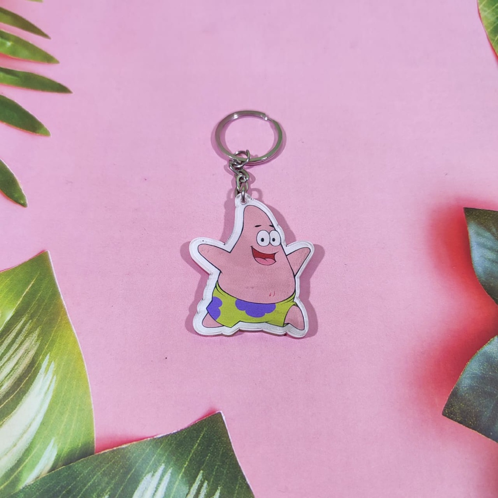Jual Gantungan Kunci Akrilik - Keychain Spongebob Squarepants - Patrick ...