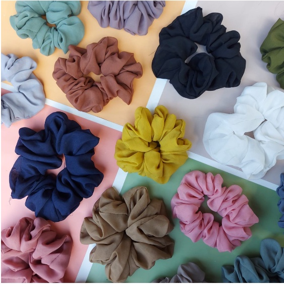 Jual Ikat Rambut Cepol Hijab Scrunchie Jumbo Shopee Indonesia 