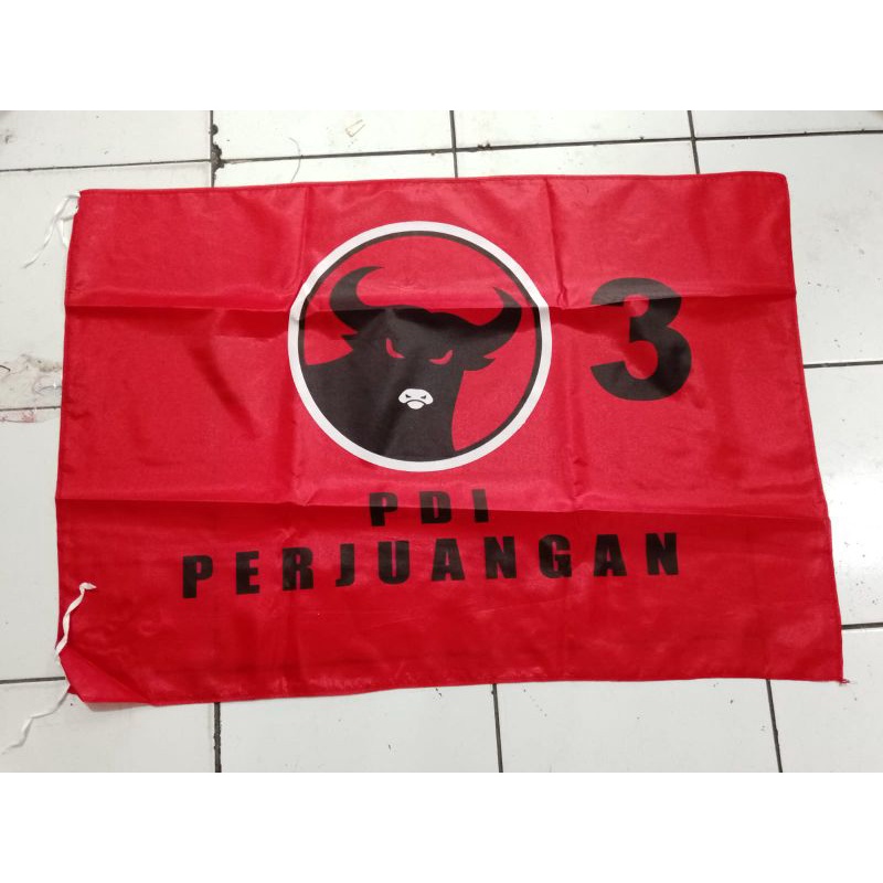 Jual Bendera Partai Pdi Perjuangan Ukuran 60 X 90 Cm Isi 100pcs