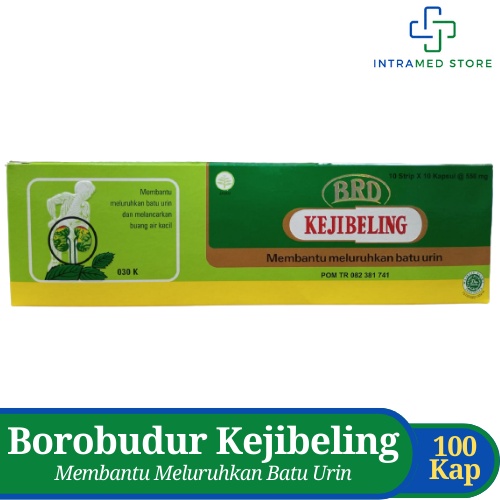 Jual Kejibeling Borobudur Box Isi 100 Kapsul Untuk Batu Ginjal Nyeri Kencing Sakit