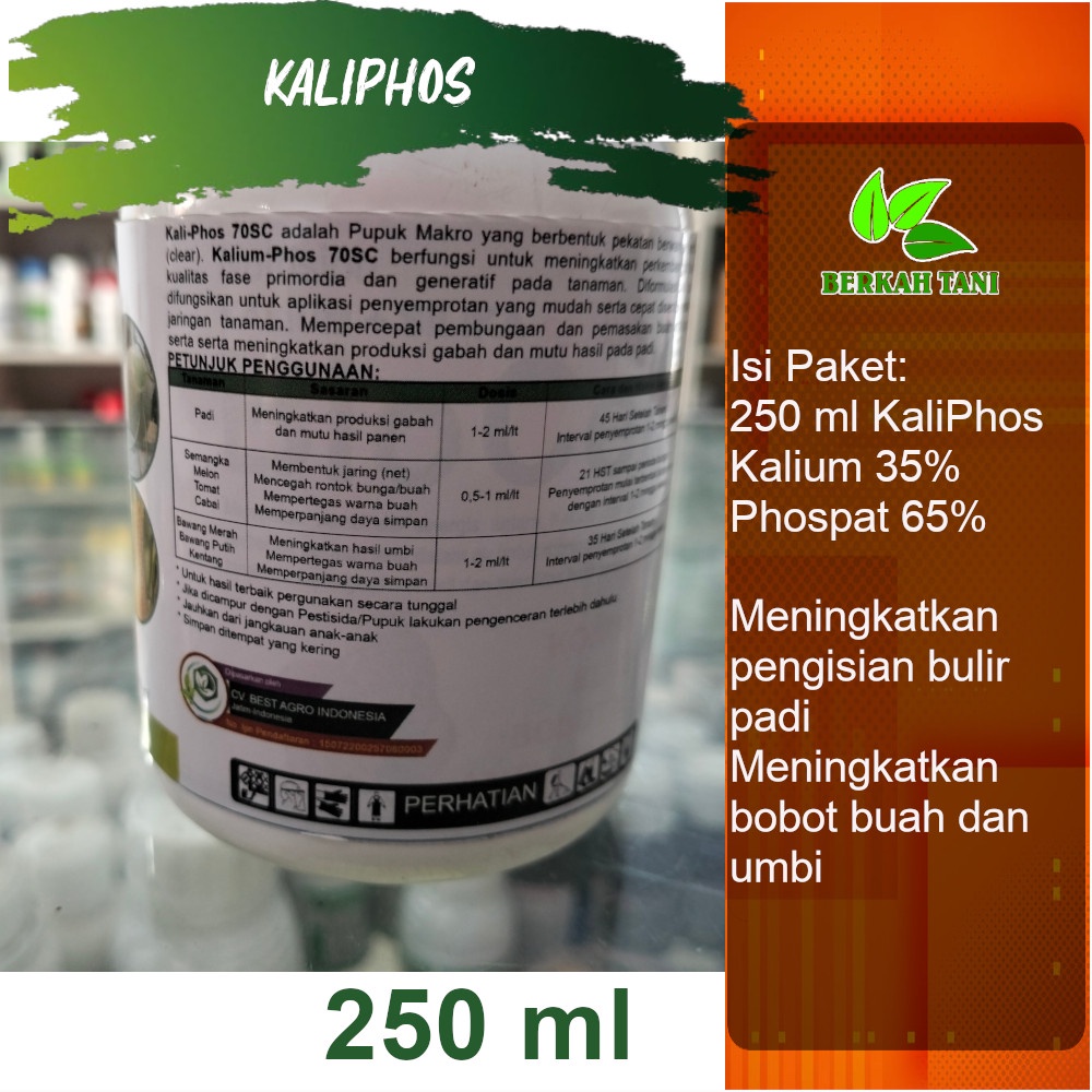 Jual KaliPhos 250 ml Pupuk Kalium Phospat Penambah Bobot Buah Umbi ...