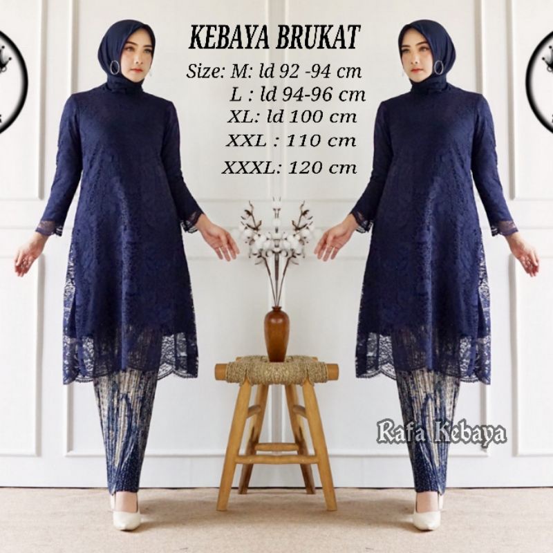 Jual Real Pict Kebaya Brokat Dahlia Tunik Brukat Setelan Kebaya