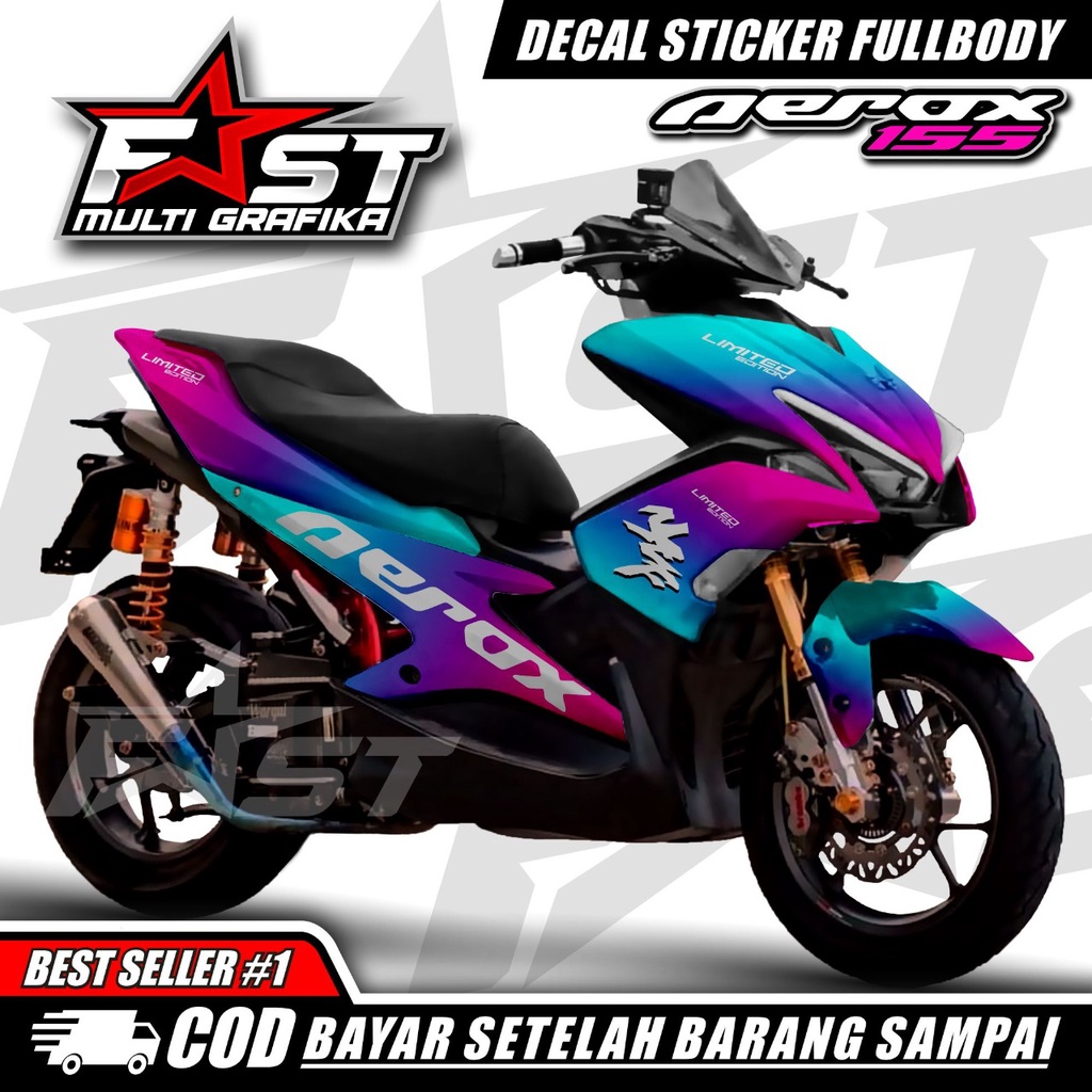 Jual BISA COD Decal Sticker Aerox 155 Old Full Body stiker decal ...