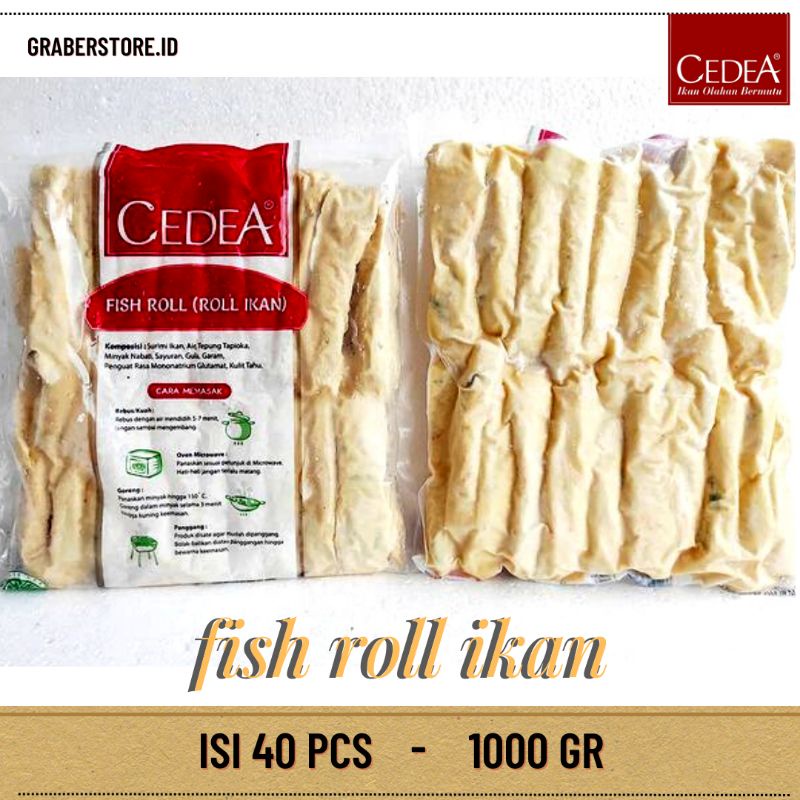 Jual Cedea Fish Roll 1kg 1 pack isi 40 pcs Row roll ikan cedea fishroll