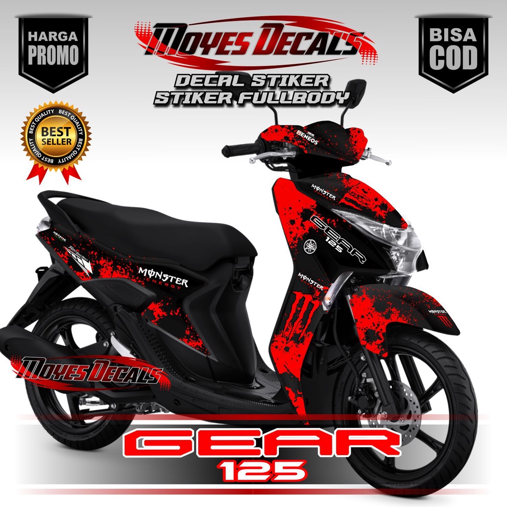 Jual ( GLOSY / DOFF ) Bisa COD Decal Sticker Full Body Mio Gear 125 ...