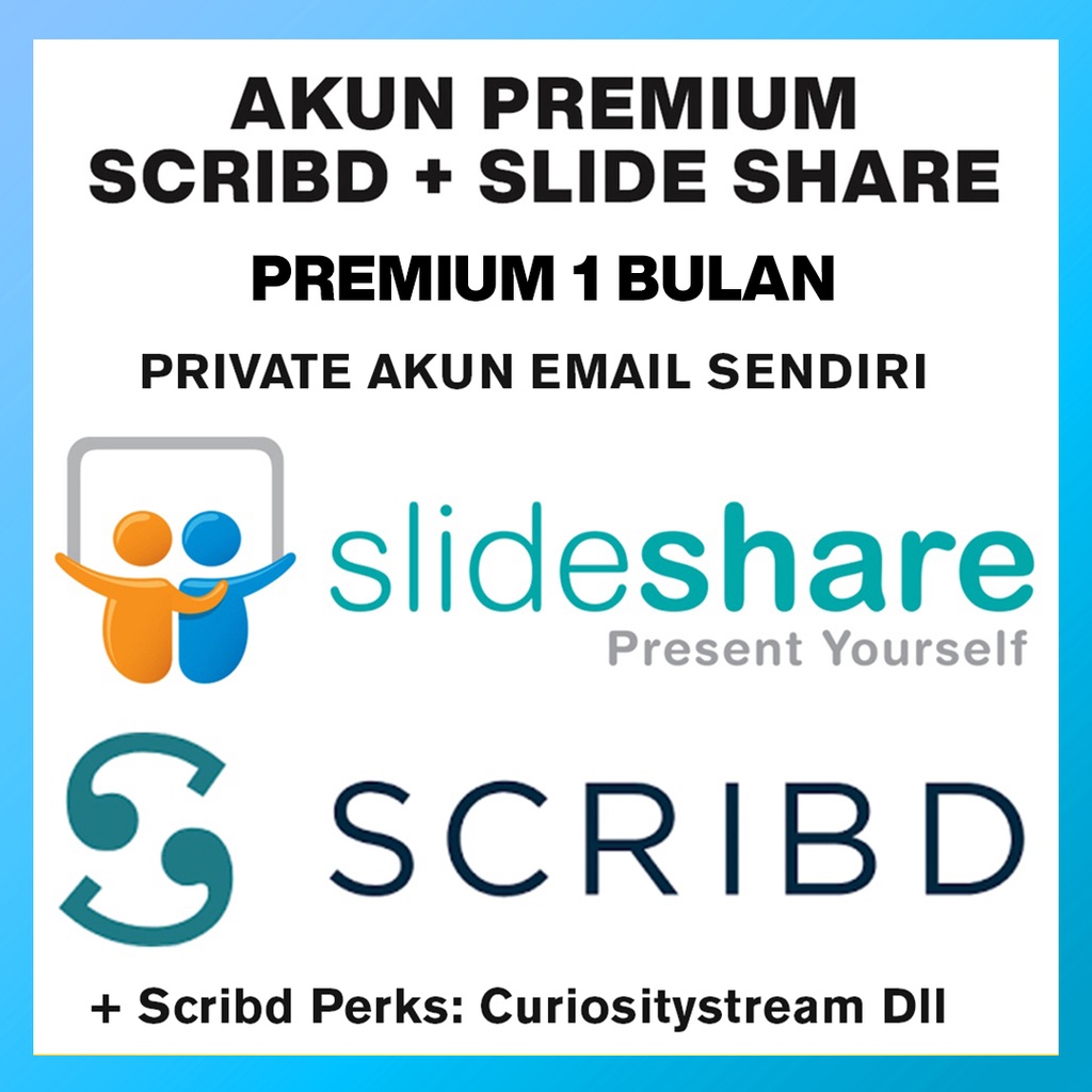 Jual Scribd + Slideshare 1 Bulan Privaate | Shopee Indonesia