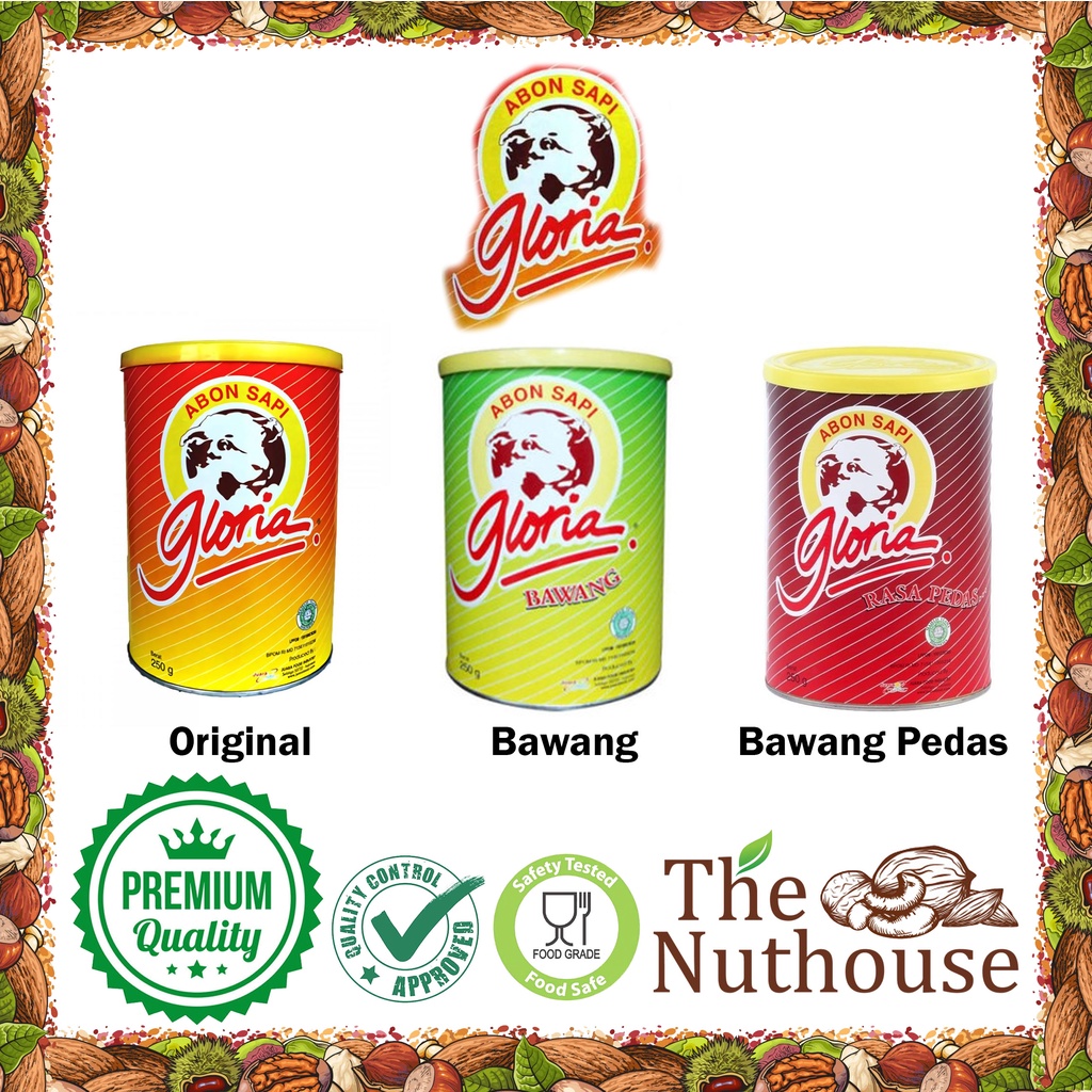 Jual Gloria Beef Floss / Abon Sapi Original / Bawang / Pedas 250gr