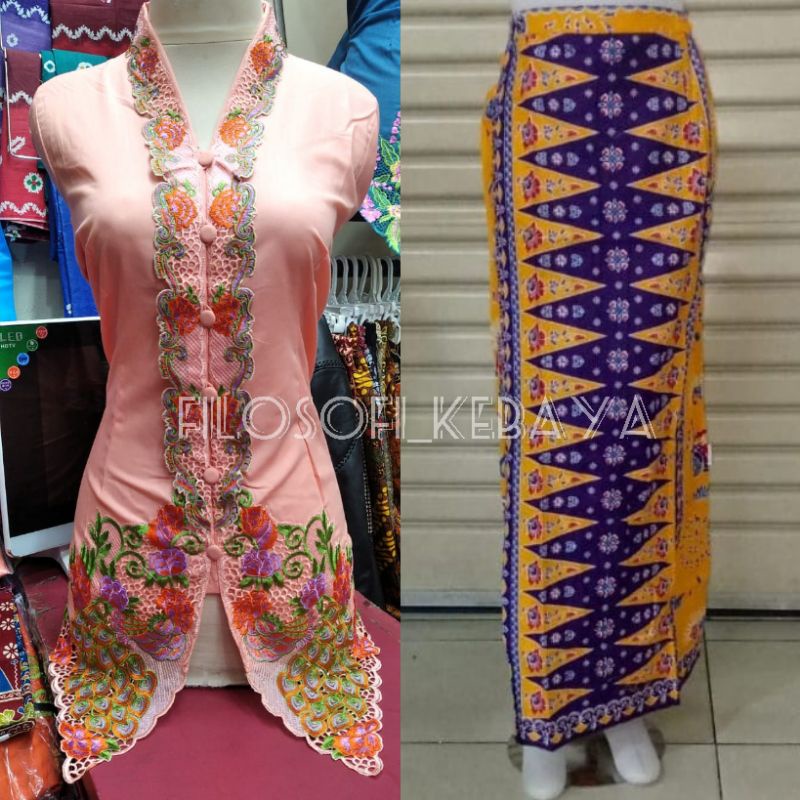 Jual Fk Set Kebaya Encim Terbaru Kebaya Encim Bahan Katun Bordir Kebaya Encim Betawi