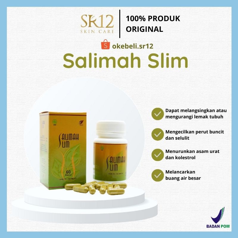 Jual Obat Diet Salimah Slim SR12 Pelangsing Herbal Penurun Berat Badan ...