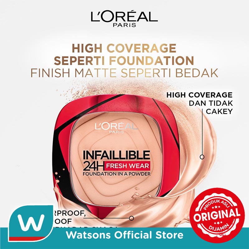Jual L'Oréal Paris Infallible 24h Fresh Wear Powder Foundation 120 ...