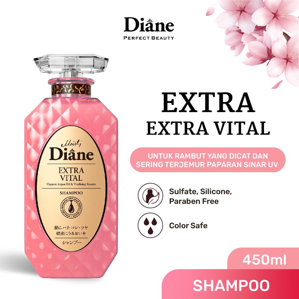 Jual Moist Diane Extra Vital Shampoo 450ML (Made In Japan) Shopee