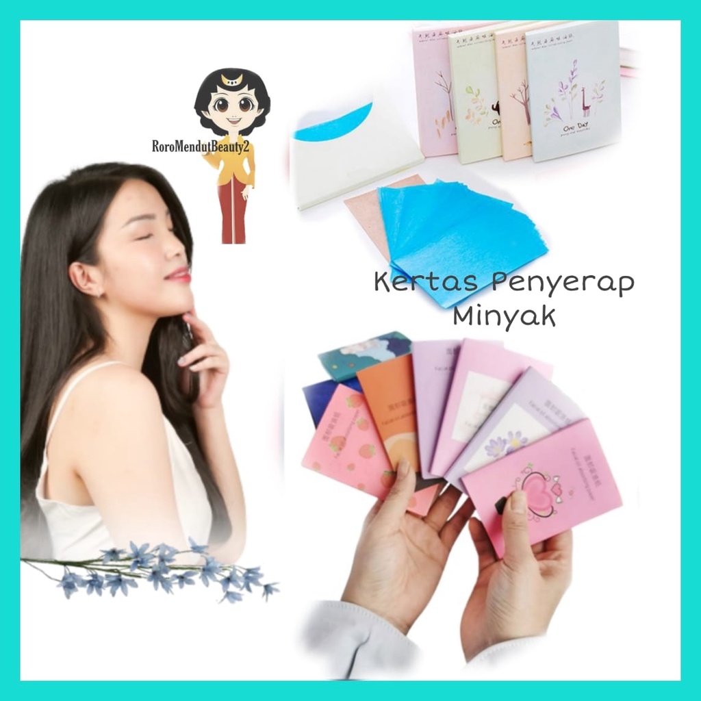 Jual Kertas Penyerap Minyak Wajah Muka Berminyak Biru Linen Face Oil Control Clean Paper Isi 50 5451