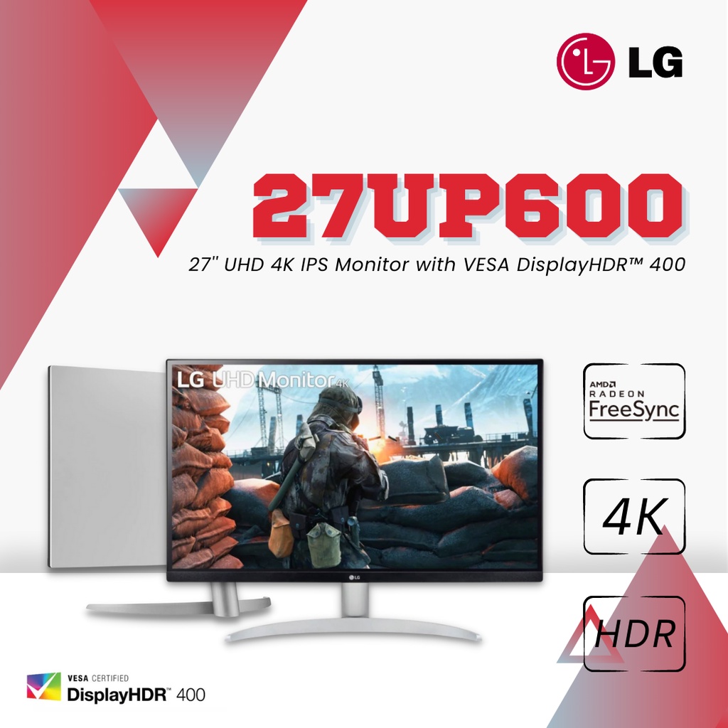 Jual Monitor LG 27UP600 | 27 Inch IPS Ultra HD 4K Monitor | VESA