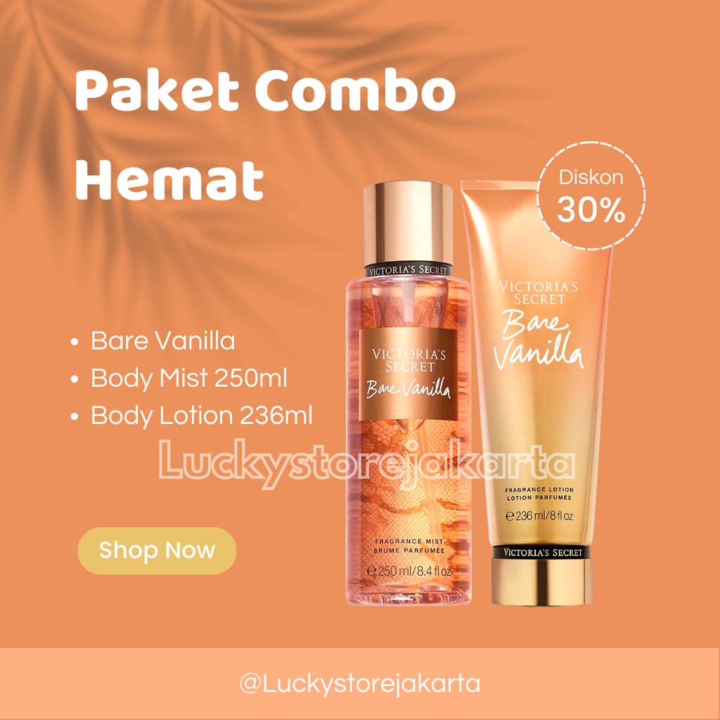 Jual [COD] PAKET COMBO HEMAT BODY MIST LOTION VICTORIA SECRET